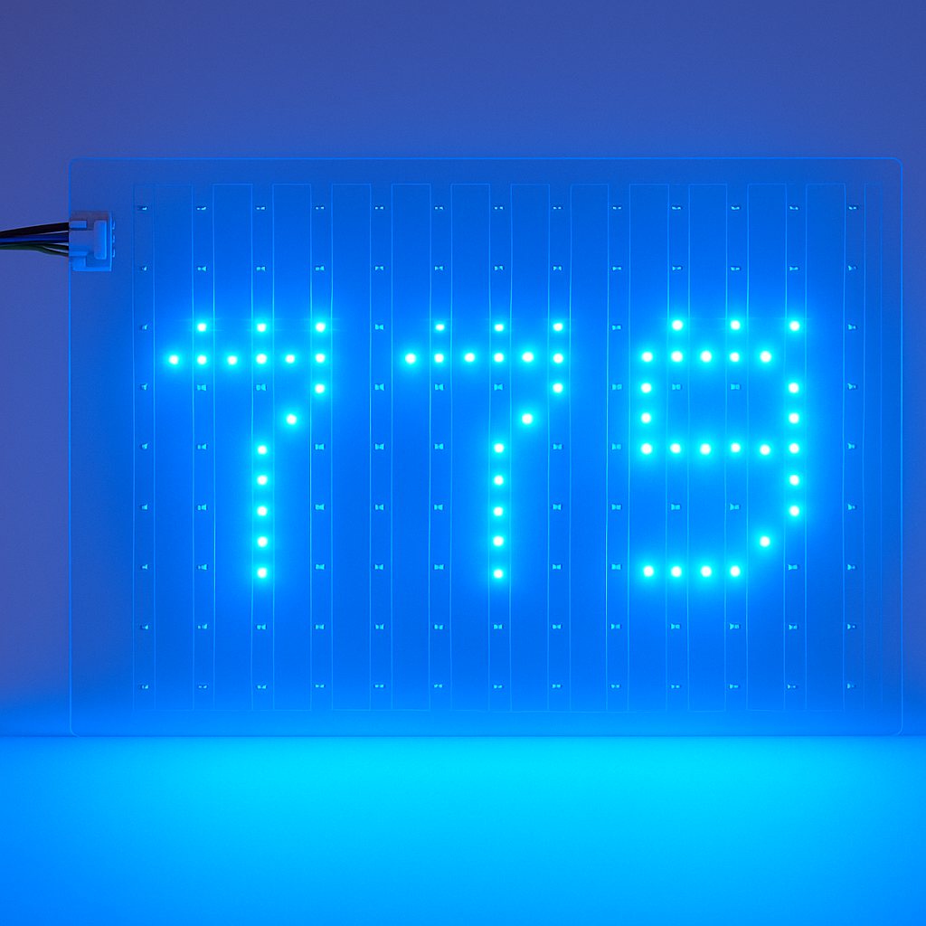 Flexible Transparent LED Display Screen – 200 RGB Addressable LEDs with 3-Pin Connector (Screen Only, Arduino Compatible)