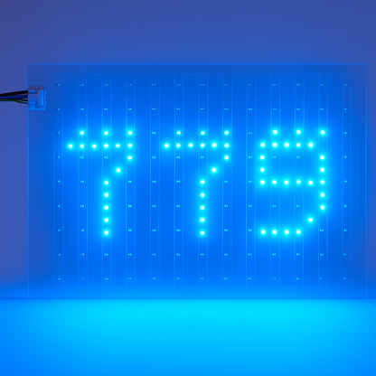 Flexible Transparent LED Display Screen – 200 RGB Addressable LEDs with 3-Pin Connector (Screen Only, Arduino Compatible)