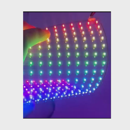 Flexible Transparent LED Display Screen – 200 RGB Addressable LEDs with 3-Pin Connector (Screen Only, Arduino Compatible)